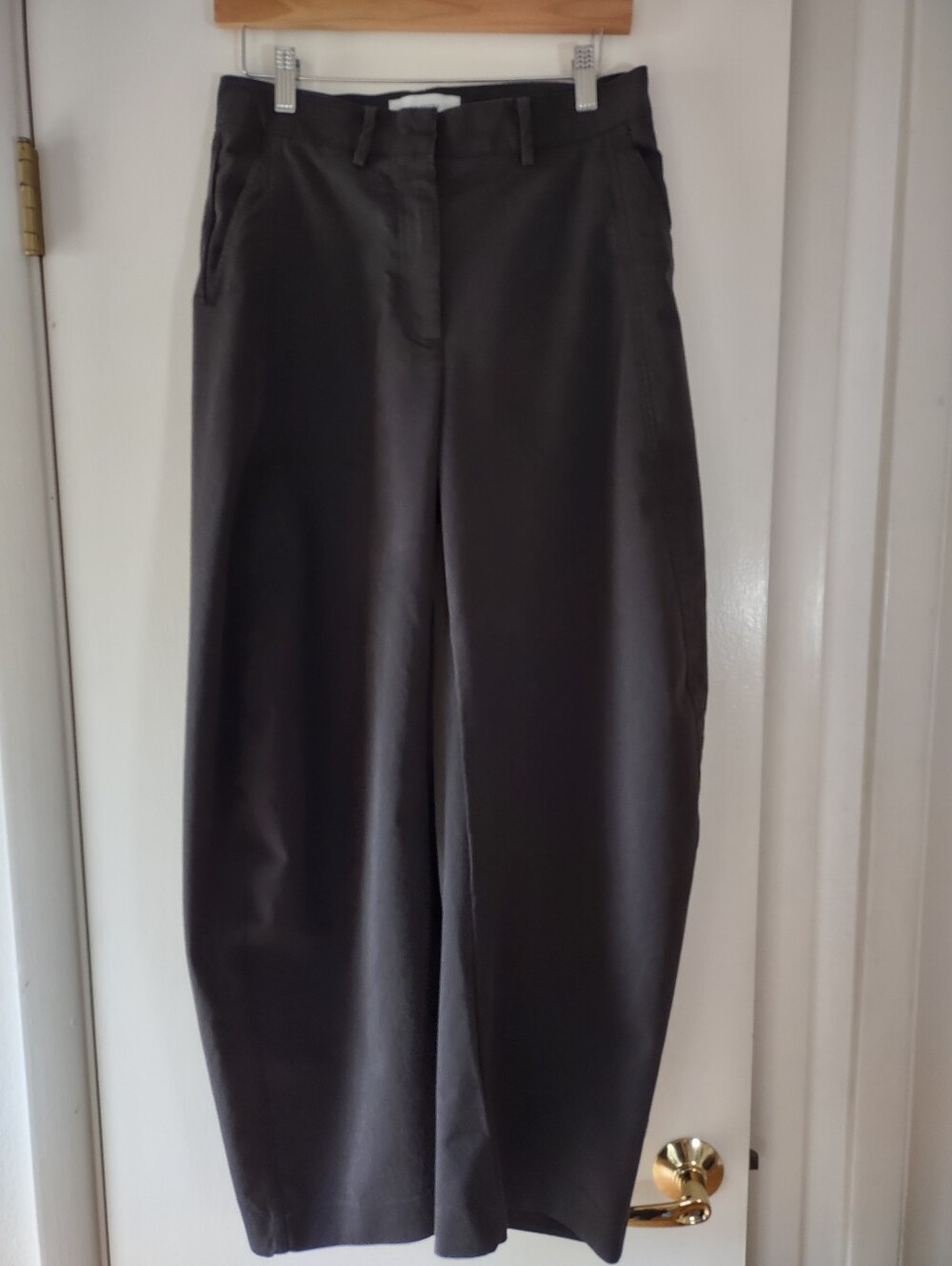 H&M Edition Black Wide Leg Trousers Pants High Rise Tailored Dress Casual EU 36